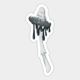 Inky cap mushroom Sticker